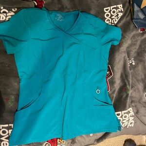 Infinity by Cherokee teal scrub shirt, size M